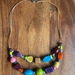 Vintage Chunky BOHO Statement Beaded Necklace
